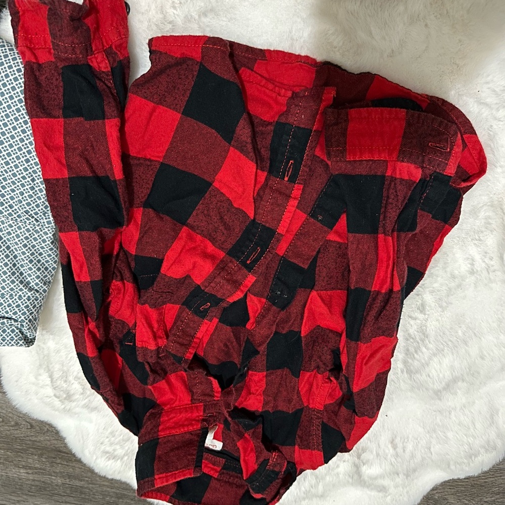 Cat & Jack Red and Black Checkered Shirt
